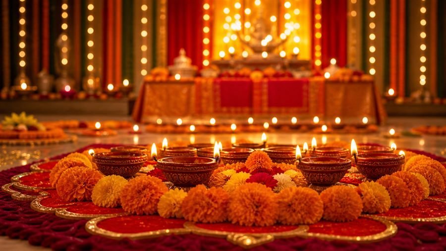 Diwali diya lights